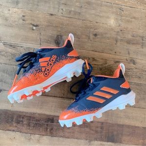 Adidas Shoes Toddler Boys Cleats Size 10 kids Orange/ Blue Summer Sports Lace Up